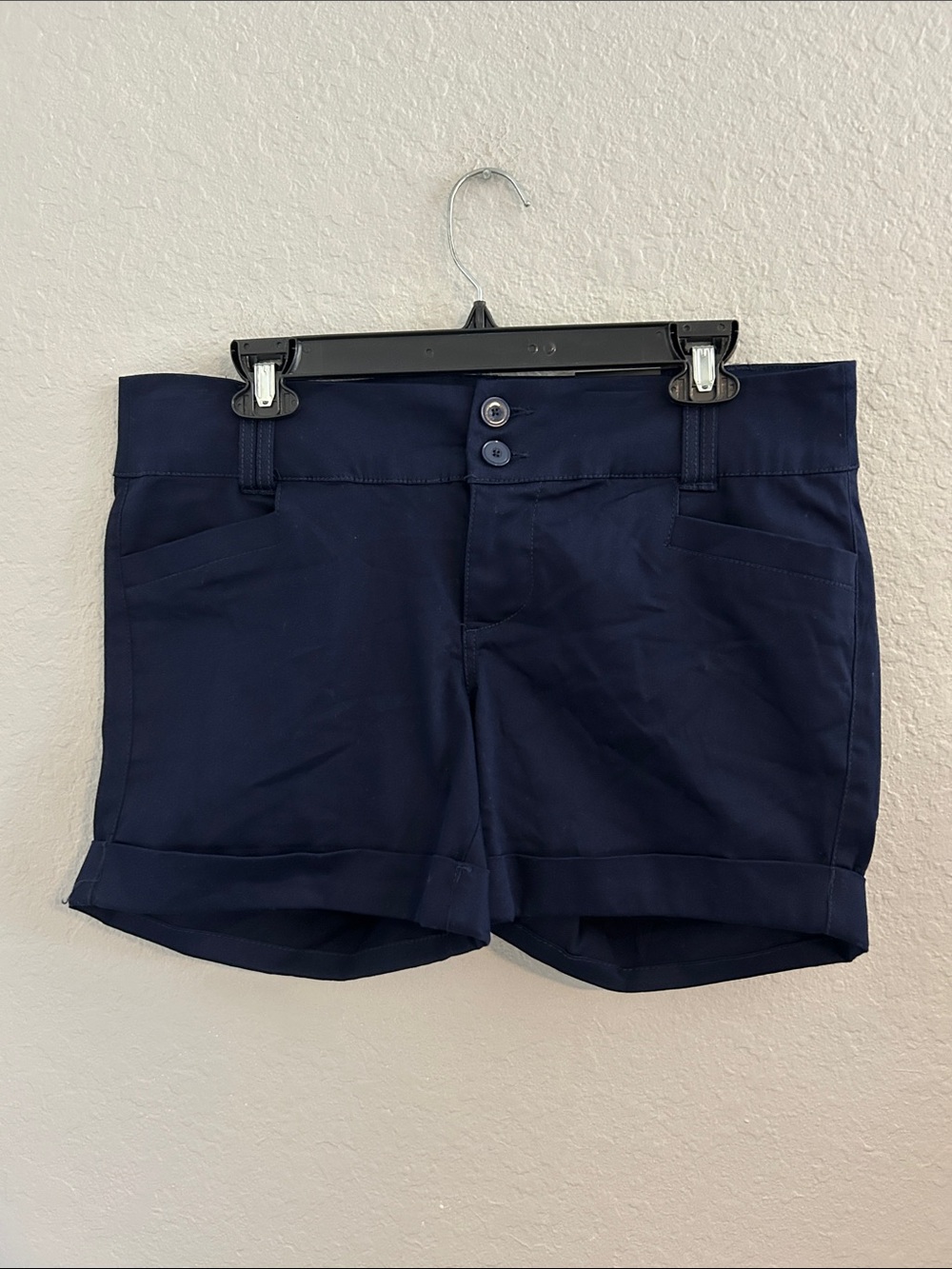 torrid Navy Double-Button Cuffed Shorts